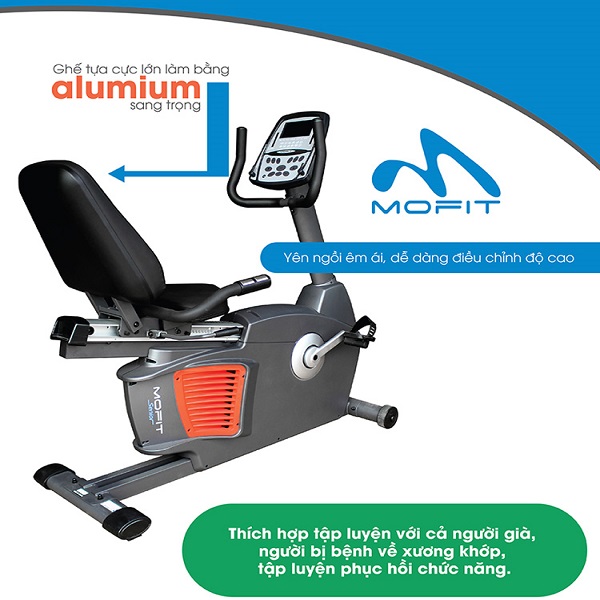 Xe đạp tập Mofit Evo 3700 là sản phẩm cao cấp dùng cho gia đình và gym